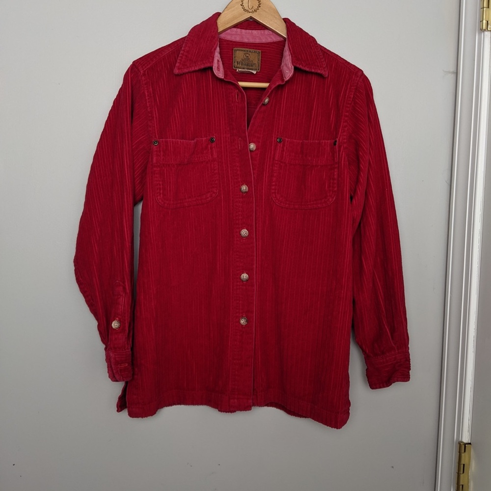 Vintage St. John’s Bay Red Corduroy Shirt, size S